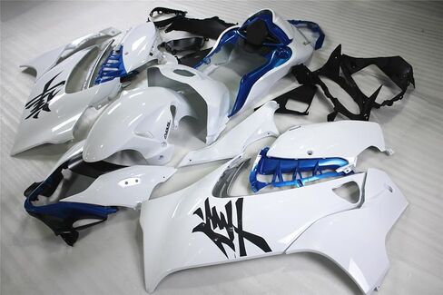 أبيض أبيض أبيض نداء مناسب لسوزوكي 2021 2022 2023 GSXR 1300 Hayabusa Gen3 Injection ABS Plastics Pheasharket Bodywork Kit Set 21 22 23 YTL05 in Saudi Arabia