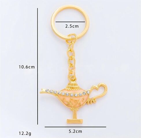 3pcs aladdin's lamp -keychain ، قلادة مصباح زيت أرابيسك عتيقة ، حلقة مصباح مصباح من نوع الراين المستنزف ، الدعائم الأداء in Saudi Arabia