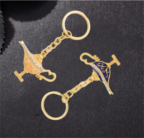 3pcs aladdin's lamp -keychain ، قلادة مصباح زيت أرابيسك عتيقة ، حلقة مصباح مصباح من نوع الراين المستنزف ، الدعائم الأداء in Saudi Arabia