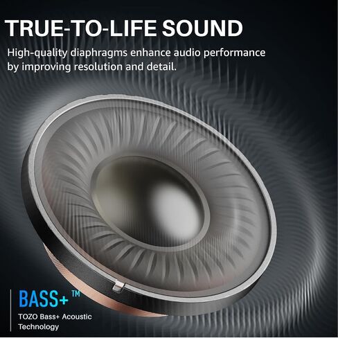 TOZO A1 Wireless Earbuds Bluetooth 5.3 Light-Weight in Ear IPX5 Waterproof Headphones 2 Mic for AI Calls, Immersive Premium Sound Bass Headset with Charging Case, 32 Presets EQ Customization via App in Saudi Arabia