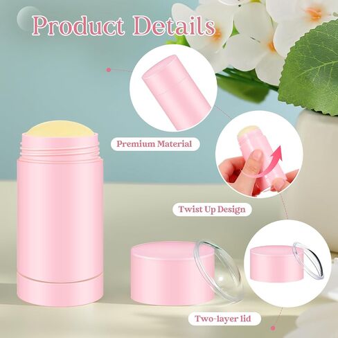 30 pcs حاويات مزيل العرق الفارغة تويست Up ملء عصا البلاستيك حاوية مزيل العرق قابلة لإعادة تعبئة قاع أنابيب الشفاه مستديرة الشفاه للملول الشفاه DIY محلي الصنع (30 مل ، واضح) in Kuwait