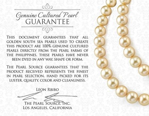 The Pearl Source 14K Gold 10-11mm Drop-Shape Golden South Sea Cultured Pearl Devon Pendant Necklace for Women in Saudi Arabia
