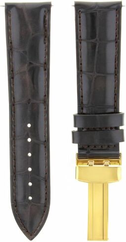 eWatchparts 17-18-19-20-21-22-23-24mm حزام جلدي مع مشبك نشر الذهب متوافق مع Tissot in Saudi Arabia