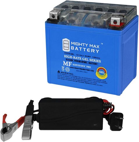 Mighty Max Max Battery YTZ7S GEL BESTACE BATECTION لـ KAWASAKI ZX10R 04-12 + 12V 1AMP ACRGER in Kuwait