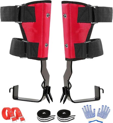 Tree Climbing Spikes, Tree Climbing Gear Set,Tree Climbing Kit with 2 Claws and Wide Pedal,Camouflage Green Tree Climbing Equipment, Tree Spikes Set for Climbing,Picking Fruit, Outdoor in Kuwait