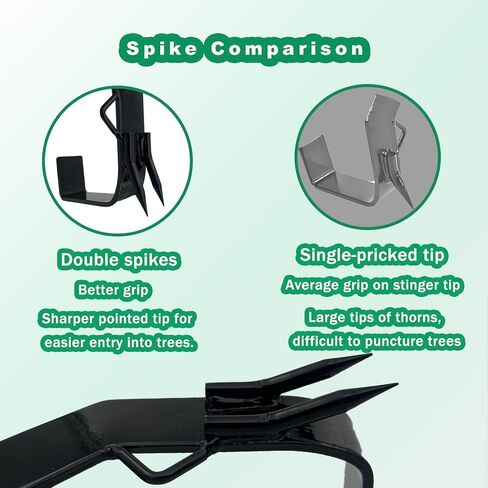 Tree Climbing Spikes, Tree Climbing Gear Set,Tree Climbing Kit with 2 Claws and Wide Pedal,Camouflage Green Tree Climbing Equipment, Tree Spikes Set for Climbing,Picking Fruit, Outdoor in Kuwait