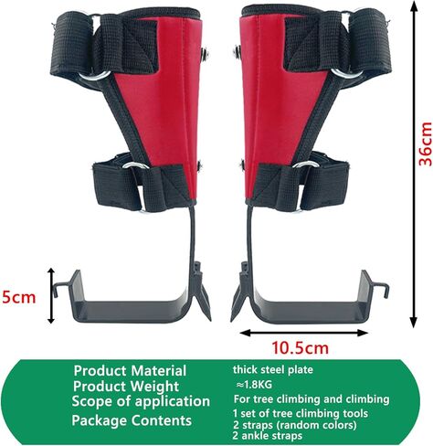 Tree Climbing Spikes, Tree Climbing Gear Set,Tree Climbing Kit with 2 Claws and Wide Pedal,Camouflage Green Tree Climbing Equipment, Tree Spikes Set for Climbing,Picking Fruit, Outdoor in Kuwait