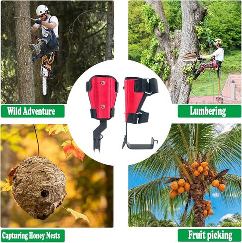 Tree Climbing Spikes, Tree Climbing Gear Set,Tree Climbing Kit with 2 Claws and Wide Pedal,Camouflage Green Tree Climbing Equipment, Tree Spikes Set for Climbing,Picking Fruit, Outdoor in Kuwait