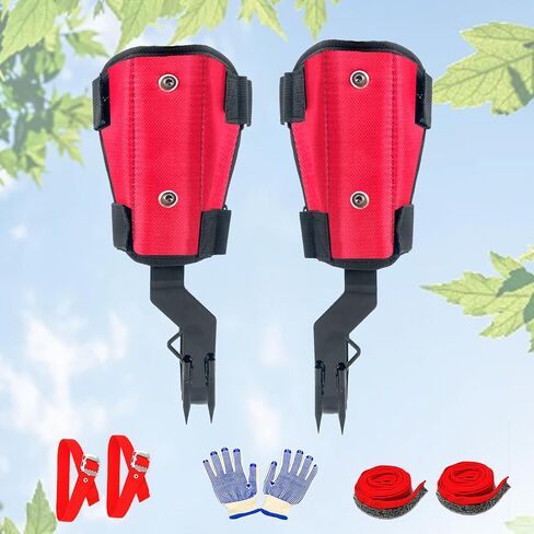 Tree Climbing Spikes, Tree Climbing Gear Set,Tree Climbing Kit with 2 Claws and Wide Pedal,Camouflage Green Tree Climbing Equipment, Tree Spikes Set for Climbing,Picking Fruit, Outdoor in Kuwait