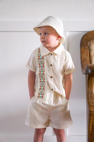 Hiha Toddler Boys Mexican Mexican Servidered Short Set 2-7 Years in Saudi Arabia