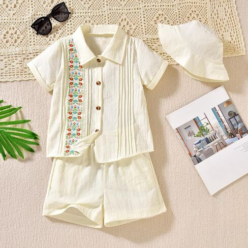 Hiha Toddler Boys Mexican Mexican Servidered Short Set 2-7 Years in Saudi Arabia