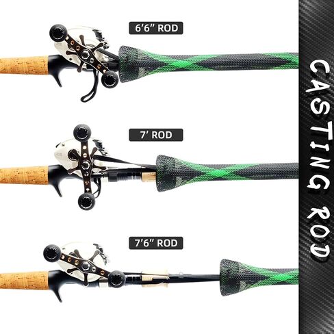 SF Fishing Rod Sock Fishing Rod Sleeve Rod Cover Braided Mesh Rod Protector Pole Gloves Fishing Tools for Spinning Fishing Rod,Casting Rod,Musky Rod, Ice Rod, Fly Rod, Spey Rod in Kuwait