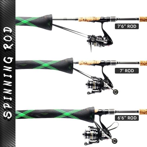 SF Fishing Rod Sock Fishing Rod Sleeve Rod Cover Braided Mesh Rod Protector Pole Gloves Fishing Tools for Spinning Fishing Rod,Casting Rod,Musky Rod, Ice Rod, Fly Rod, Spey Rod in Kuwait