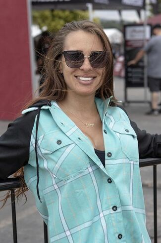 Milwaukee Leather MNG21601 Women's Casual Black and Teal Long Sleeve Cotton Flannel Shirt with Hoodie in Saudi Arabia