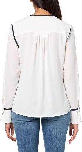 Tommy Hilfiger Women's Long Sleeve Shirt with Piping in Saudi Arabia