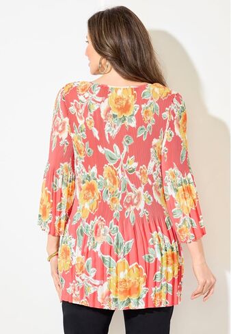Catherines Women's Plus Size Affinity Chain Pleated Blouse in Saudi Arabia