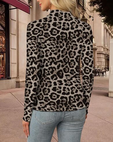 Aoulaydo Long Sleeve Floral Mesh Tops Mockneck Going Out Tops for Women Fashion Spring Outfits 2025 in Kuwait