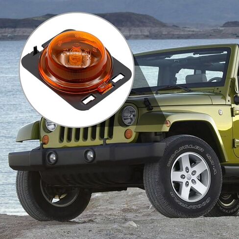 Car Side Marker Light Left/Right Turn Signal Lamp with Light Bulb 55078145AA/55078144AA Replacement for Jeep Wrangler 2007-2018 (Left) in Saudi Arabia