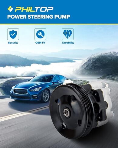 PHILTOP 207271 Power Steering Pump Fit For 1998-2006 Ranger,1995-2000 Explorer X.vin; Windstar,1990-1995 Taurus; Sable,1990-1997 Aerostar,Power Steering Pump with Reservoir & Pulley in Saudi Arabia