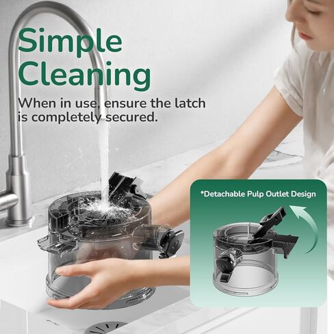 Cold Press Juicer, Masticating Juicer with Quiet Motor, Supports Whole Fruits and Vegetables, Reverse Function, Easy to Clean with Brush in Kuwait