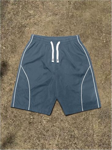 Men's Y2K Drippy Shorts Summer Striped Baggy Track Shorts with Pockets Workout Sport Casual Gym Streetwear in Saudi Arabia