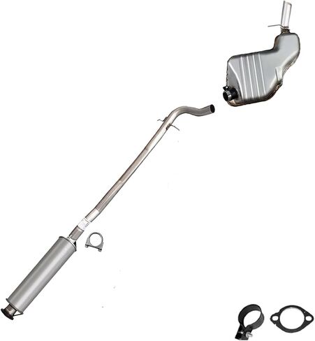 Northeastern Exhaust | Stainless Steel Resonator Pipe & Muffler Exhaust System Kit Compatible for Volvo S60 2001-2009 2.4L | Fee Gasket and Clamps Included | Turbo in Saudi Arabia