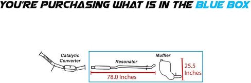 Northeastern Exhaust | Stainless Steel Resonator Pipe & Muffler Exhaust System Kit Compatible for Volvo S60 2001-2009 2.4L | Fee Gasket and Clamps Included | Turbo in Saudi Arabia