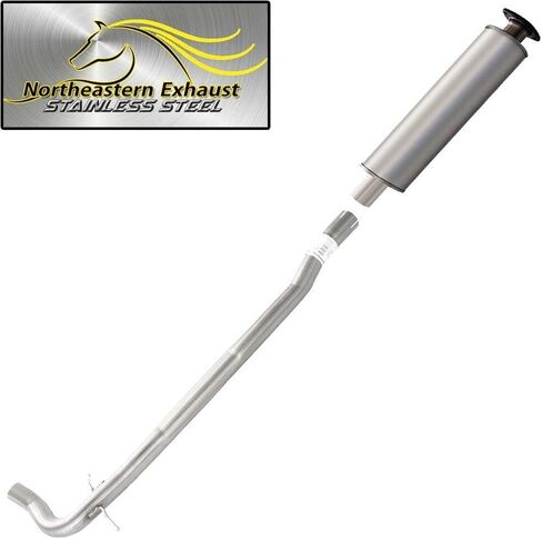 Northeastern Exhaust | Stainless Steel Resonator Pipe & Muffler Exhaust System Kit Compatible for Volvo S60 2001-2009 2.4L | Fee Gasket and Clamps Included | Turbo in Saudi Arabia