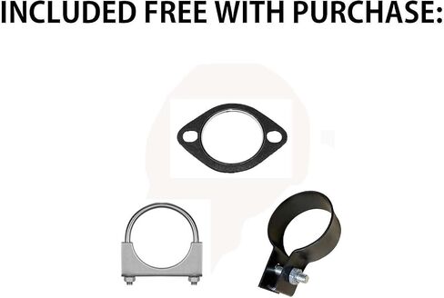 Northeastern Exhaust | Stainless Steel Resonator Pipe & Muffler Exhaust System Kit Compatible for Volvo S60 2001-2009 2.4L | Fee Gasket and Clamps Included | Turbo in Saudi Arabia