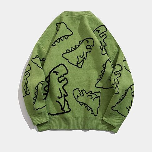 Flygo Women Dinosaur Sweater Sweater للجنسين سترات كبيرة الحجم in Kuwait