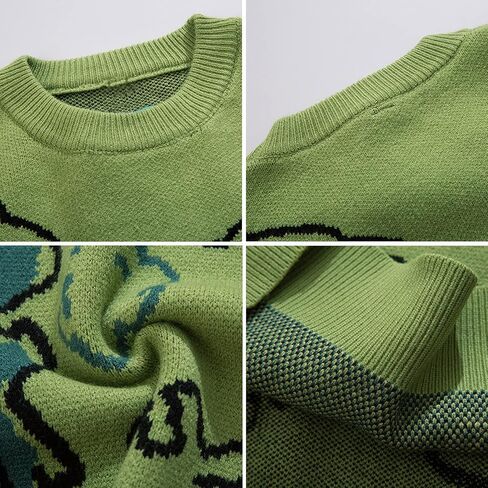 Flygo Women Dinosaur Sweater Sweater للجنسين سترات كبيرة الحجم in Kuwait