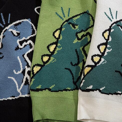 Flygo Women Dinosaur Sweater Sweater للجنسين سترات كبيرة الحجم in Kuwait