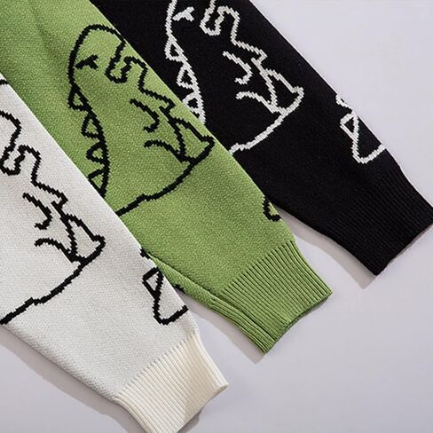 Flygo Women Dinosaur Sweater Sweater للجنسين سترات كبيرة الحجم in Kuwait