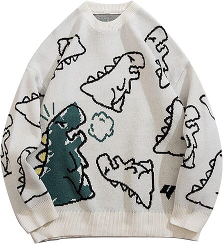 Flygo Women Dinosaur Sweater Sweater للجنسين سترات كبيرة الحجم in Kuwait