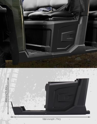 A & UTV Pro Driver Hand Hand Center Fender مع Rocker لعام 2014-2019 Polaris Ranger 570 900 1000 ملحقات الديزل Crew استبدال #5450352-070 ، الجانب الأيسر الأمامي السائق in Saudi Arabia