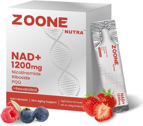 ملحق NAD 1200mg مع الريبوسيد النيكوتيناميد ، PQQ & Resveratrol-دعم الطاقة الخلوية المتقدمة وطول العمر-صيغة مضادة للشيخوخة للوضوح العقلي-30 حزم in Kuwait