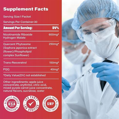 ملحق NAD 1200mg مع الريبوسيد النيكوتيناميد ، PQQ & Resveratrol-دعم الطاقة الخلوية المتقدمة وطول العمر-صيغة مضادة للشيخوخة للوضوح العقلي-30 حزم in Kuwait