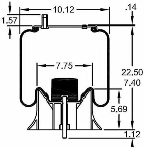 2 pack of TORQUE Trailer Air Spring Bag (Replaces Firestone 9935, W01-358-9935, SAF Holland 905-57-157, 905-57-301) (2 x TR9935) in Saudi Arabia