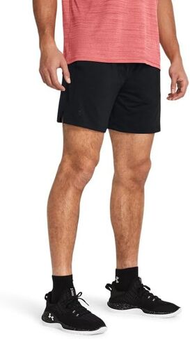 Under Armour Mens Tech Vent 6-Inch Shorts - Ultra-Breathable LG Black-Black in Saudi Arabia