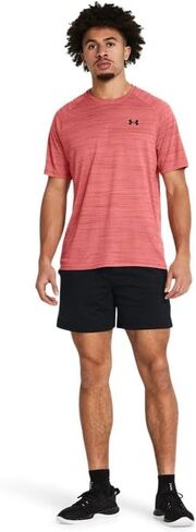 Under Armour Mens Tech Vent 6-Inch Shorts - Ultra-Breathable LG Black-Black in Saudi Arabia