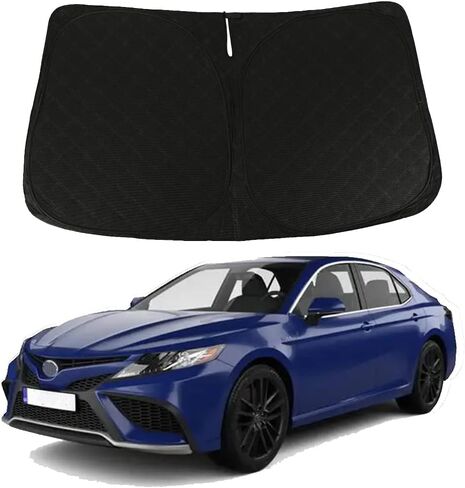 D -Lumina Windshield Sun Shade - متوافق مع Toyota Camry 2018 2019 2020 2021 2022 2023 2024 - ترقية 3 طبقات 240T مواد ، واقي شمس النافذة الأمامية القابلة للطي ، الشمس ، درع الحرارة in Saudi Arabia