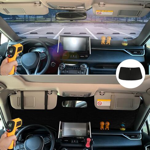 D -Lumina Windshield Sun Shade - متوافق مع Toyota Camry 2018 2019 2020 2021 2022 2023 2024 - ترقية 3 طبقات 240T مواد ، واقي شمس النافذة الأمامية القابلة للطي ، الشمس ، درع الحرارة in Saudi Arabia