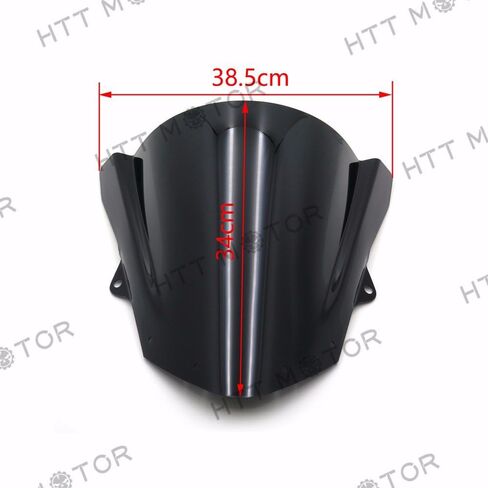 XKMT- Clear Double Bubble Windshield For ZX6R/ZX-6R 09-14 /ZX-10R 2008-2010 [P/N: XKMT-CFP-1199-3-CL] in Saudi Arabia