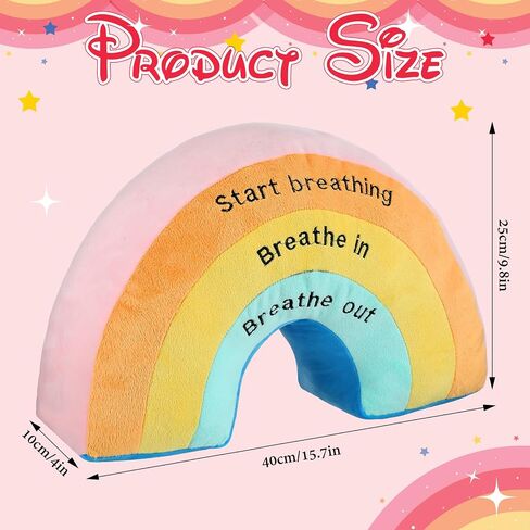 Rainbow Throw Pillow Rainbow Pillow for Women Mother 15.7 x 9.8 x 4 Inches Stuffed Toy Boho Arch Shaped Stuffed Reading Cushions Motivational for Home Bedroom Playroom Decor Gifts Supplies in Saudi Arabia