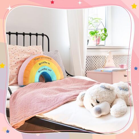 Rainbow Throw Pillow Rainbow Pillow for Women Mother 15.7 x 9.8 x 4 Inches Stuffed Toy Boho Arch Shaped Stuffed Reading Cushions Motivational for Home Bedroom Playroom Decor Gifts Supplies in Saudi Arabia