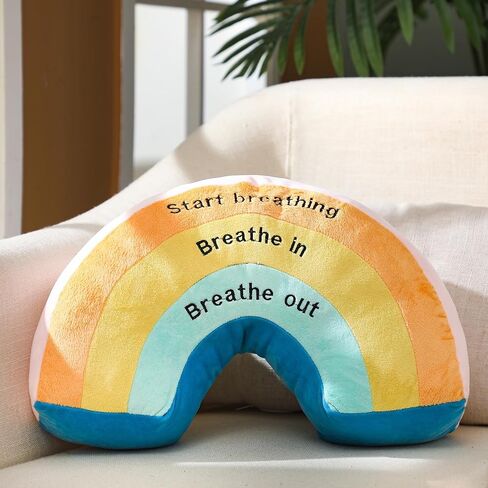 Rainbow Throw Pillow Rainbow Pillow for Women Mother 15.7 x 9.8 x 4 Inches Stuffed Toy Boho Arch Shaped Stuffed Reading Cushions Motivational for Home Bedroom Playroom Decor Gifts Supplies in Saudi Arabia