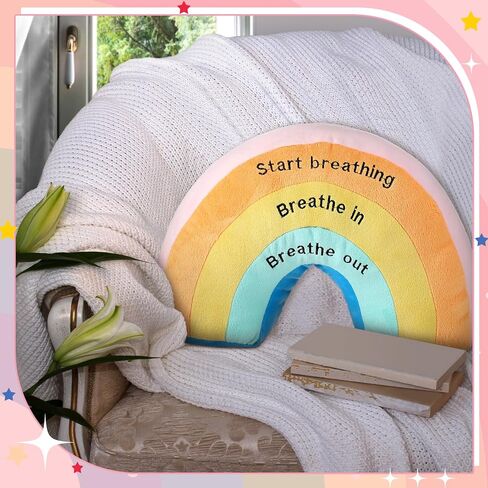 Rainbow Throw Pillow Rainbow Pillow for Women Mother 15.7 x 9.8 x 4 Inches Stuffed Toy Boho Arch Shaped Stuffed Reading Cushions Motivational for Home Bedroom Playroom Decor Gifts Supplies in Saudi Arabia