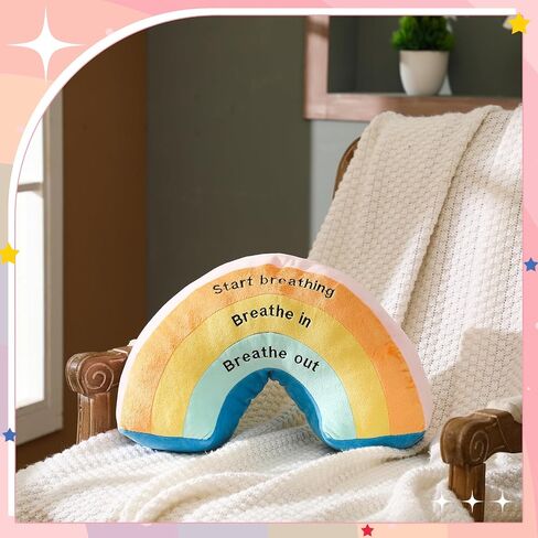 Rainbow Throw Pillow Rainbow Pillow for Women Mother 15.7 x 9.8 x 4 Inches Stuffed Toy Boho Arch Shaped Stuffed Reading Cushions Motivational for Home Bedroom Playroom Decor Gifts Supplies in Saudi Arabia