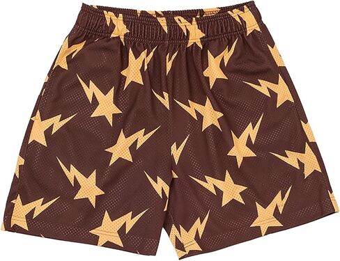 شورتات كرة السلة للرجال يطبع شبكة رسومية تنفس تشغيل شورتات رياضية سريعة الجفاف للرياضة in Kuwait