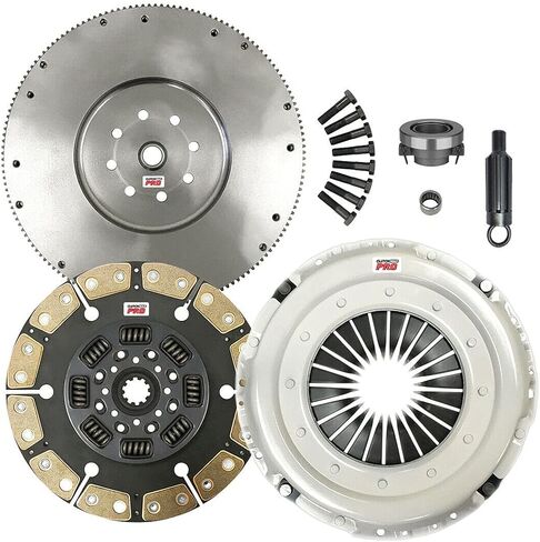 Clutchmaxpro 13 "Performance Stage 4 Clutch Kit مع دولاب الموازنة مع شوكة متوافقة مع 1994-2003 RAM 2500 RAM 3500 5.9L 6Cyl Cummins Turbo Diesel NV4500 5 سرعات (CP05192HDCFW-CF135-ST4) in Kuwait